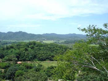 Vue des terrains de santa rosa, costa rica